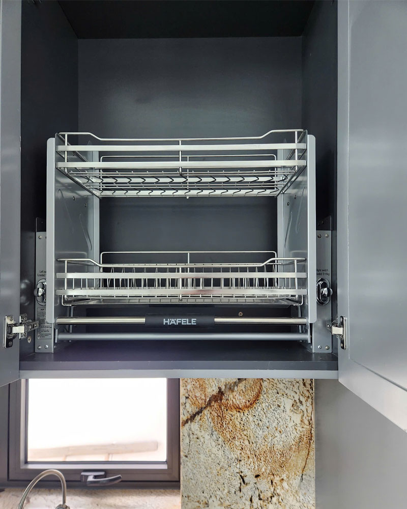 Giá bát nâng hạ Hafele rổ bát đĩa inox 304