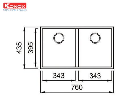 Kích thước chậu Voiloci 760D Black