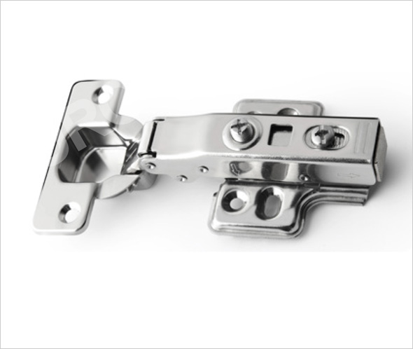Bản lề tủ bếp Eurogold EWS101, inox giảm chấn tháo lắp nhanh, bản lề thẳng-A