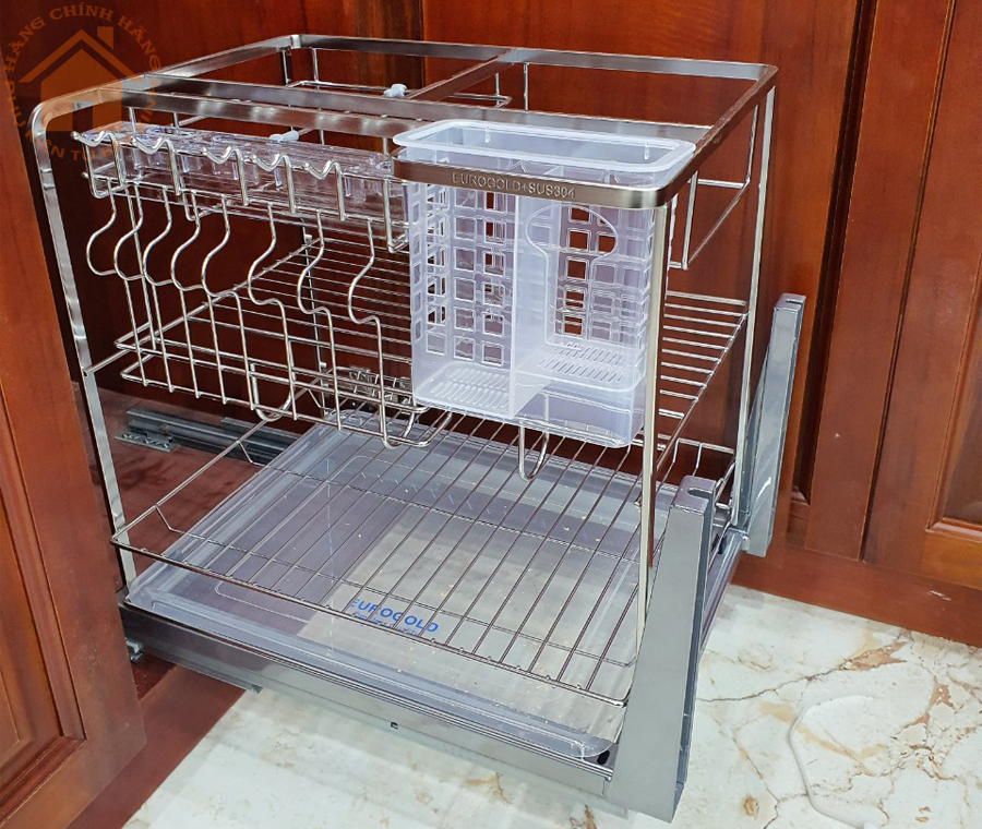 Giá để dao thớt đa năng inox 304 mờ Eurogold/400